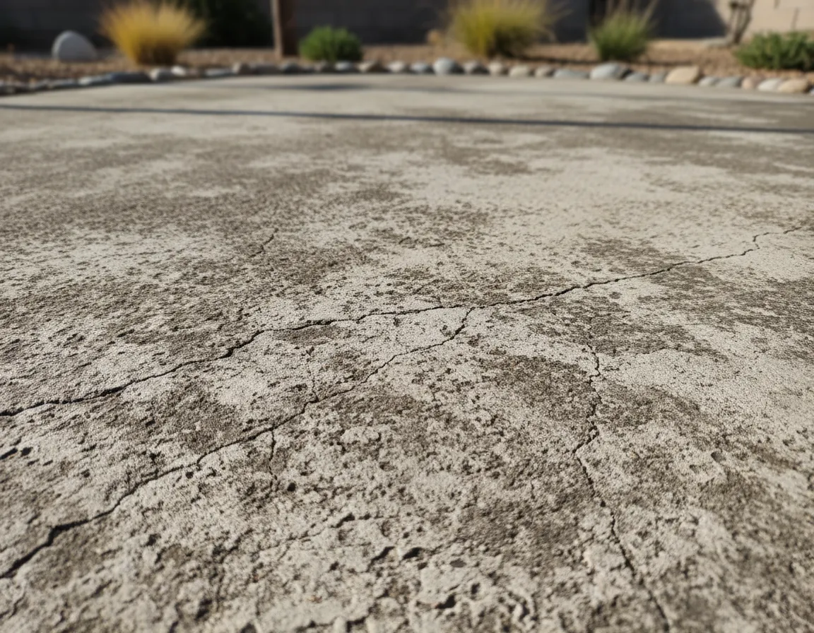 Before – weathered outdoor patio slab